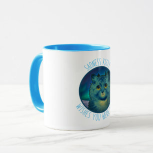 SAD KITTY CAT COFFEE MUG