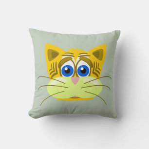 sad kitty pillow