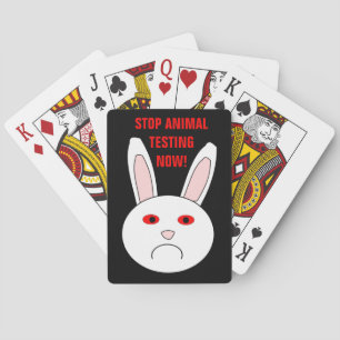 Sad Lab Rabbit Animal Testing Playing Cards