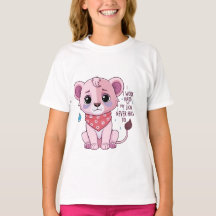 Sad Lion Cub - Soft Pastel Pleurant T-Shirt Lion