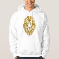 Sad lion golden head