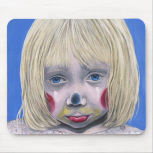 Sad Little Girl Clown Mousepad