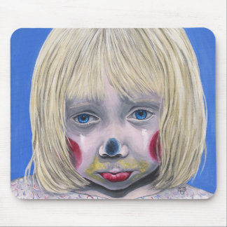 Sad Little Girl Clown Mousepad