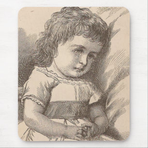Sad Little Girl Mouse Pad