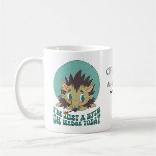 Sad little hedgehog custom coffee mug