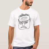 Sad man frown hand drawn face shirt (Front)