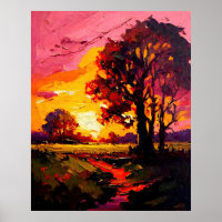 Sad Meadow Sunset Fine Art