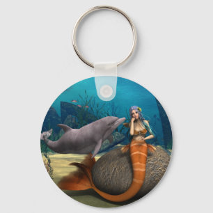 Sad Mermaid Keychain