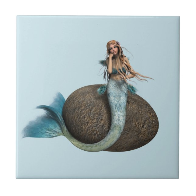 Sad Mermaid Tile (Front)