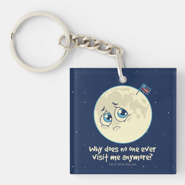 Sad Moon Keychain (Front)