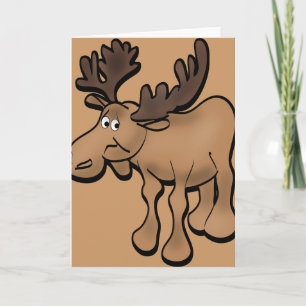 Sad Moose Greeting Card