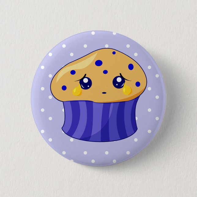 Sad Muffin 2 Inch Round Button (Front)