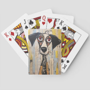Sad Mutt Large Eyes Painted  Playing Cards