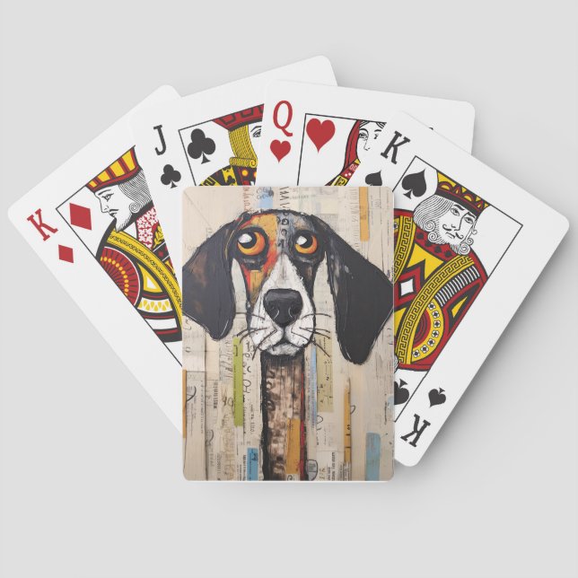 Sad Mutt Large Eyes Painted  Playing Cards (Back)
