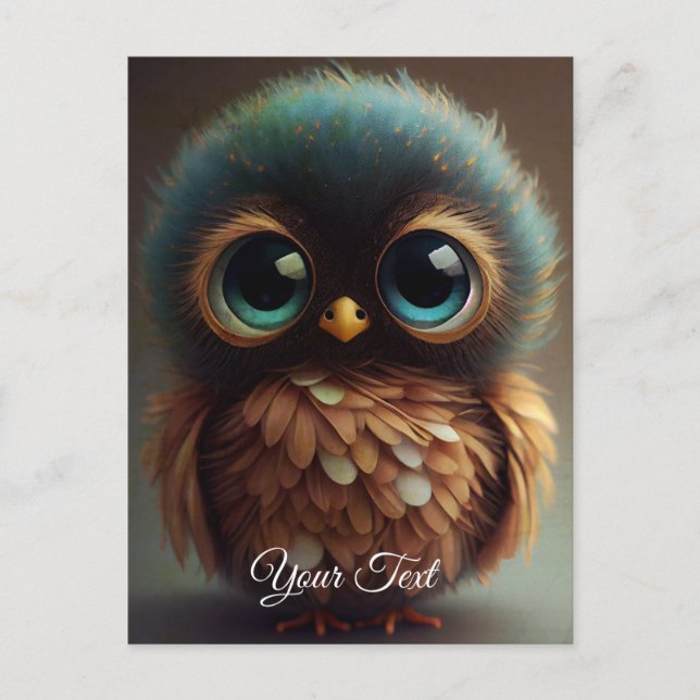 Sad Owl.  Postcard (Front)