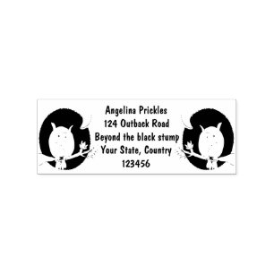 Sad owl with tear and moon missing you cartoon  rubber stamp