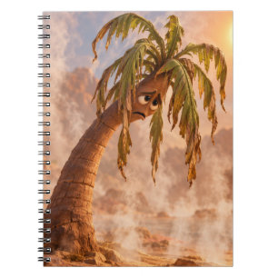 Sad Palm Tree Cute Tropical Illustration Notebook