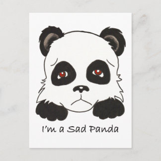 Sad Panda Postcard