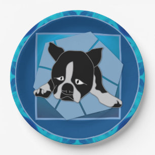 Sad Puppy Paper Plate
