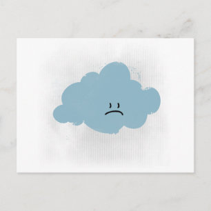 Sad Rain Cloud Postcard