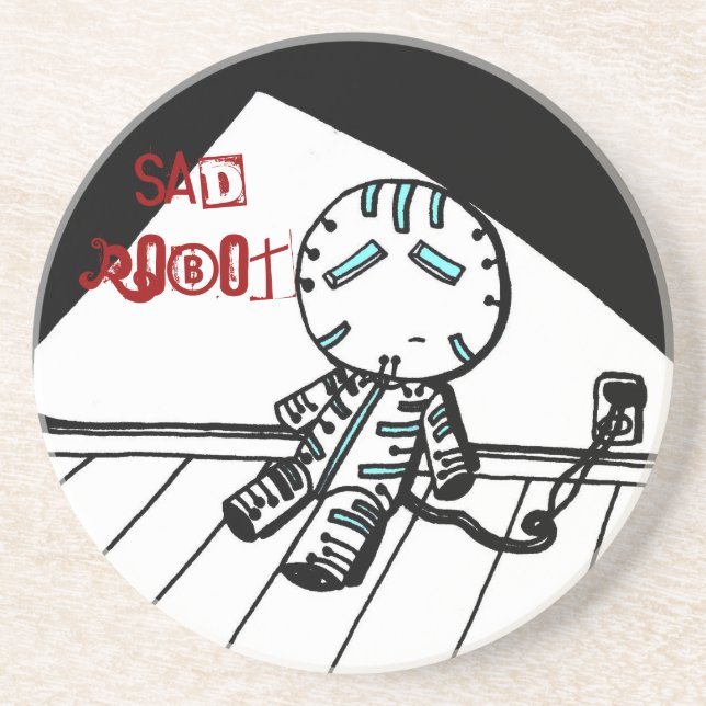 Sad Robot Coaster (Front)
