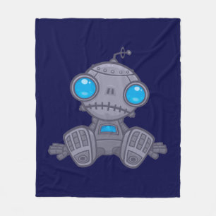 Sad Robot Fleece Blanket