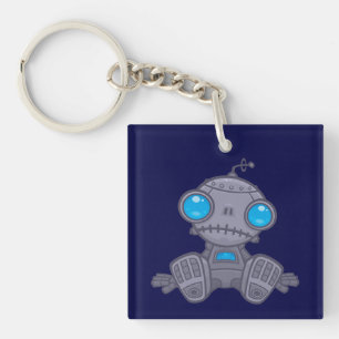 Sad Robot Keychain