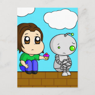 Sad Robot Postcard