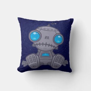 Sad Robot Throw Pillow