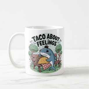 Sad Shark Taco Break Funny Coffee Mug