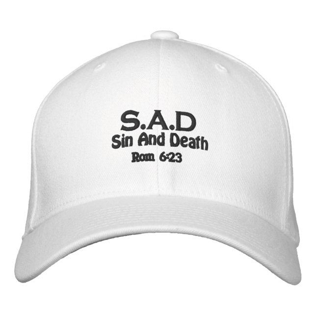 SAD Sin And Death Customize it Embroidered Hat (Front)
