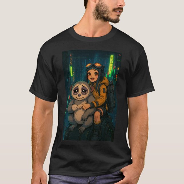Sad Slowlorris Crypto Degen Shirt – SRY Meme Coin  (Front)