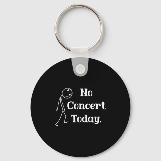 Sad Stick Figure Music Concert Lovers Tee - No Con Keychain (Front)