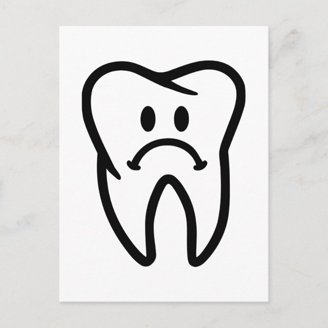 Sad tooth face postcard (Front)