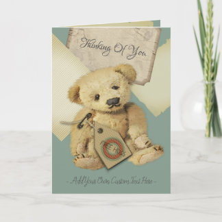 Sad Vintage Teddy Bear Card