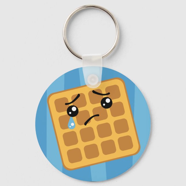 Sad Waffle Keychain (Front)