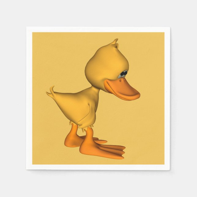 Sad Yellow Duck Napkin (Front)