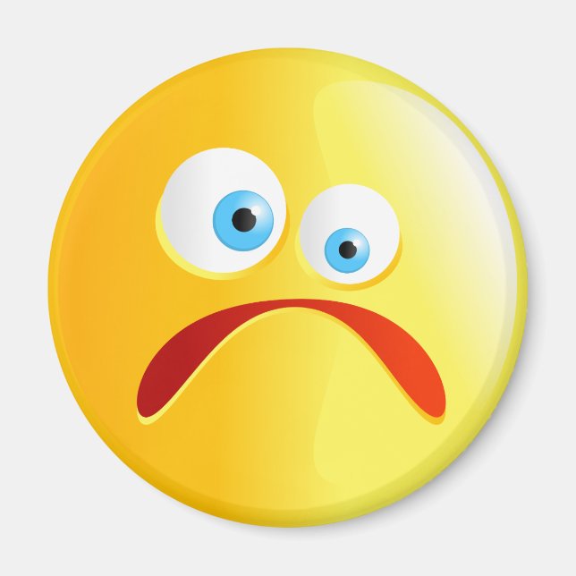 Sad Yellow Smilie Magnet (Front)