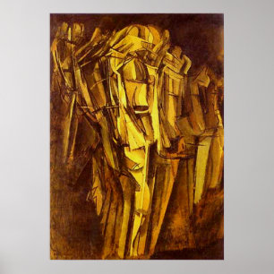 Sad Young Man in a Train Poster