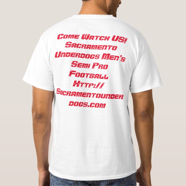 Sadcramento Underdogs Tshirt (Back)