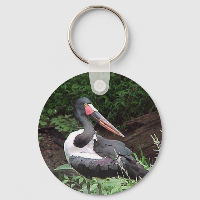 Saddle-Billed Stork Keychain (Front)