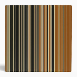 Saddle Brown and Black Striped Pattern Binder