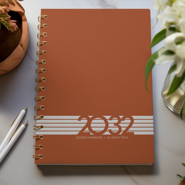 Saddle Brown Bottom Stripe Spiral Weekly Planner (Creator Uploaded)