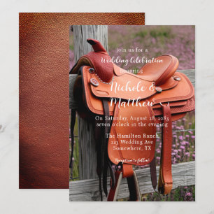 Saddle on the Fence Wedding Celebration Invitation