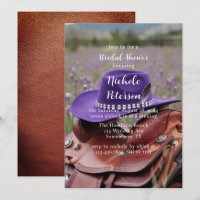 Saddle on the Fence with Hat Bridal Shower
