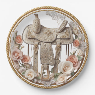 Saddle & Sparkle – Western Wedding Paper Plates