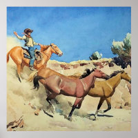 “Saddle Stock” Western Art by Maynard Dixon