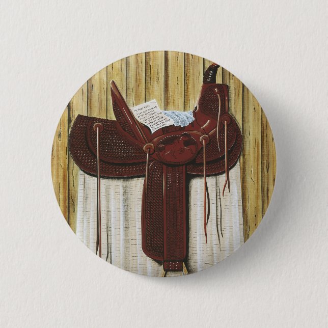 Saddle Up 2 Inch Round Button (Front)