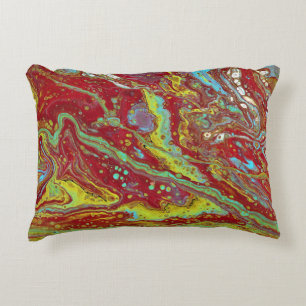 Saddle Up 3 Free Form Psychedelic Accent Pillow