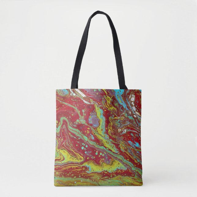 Saddle Up 3 Free Form Psychedelic Tote Bag (Front)